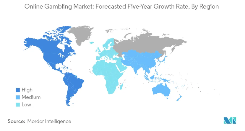 География рынка азартных онлайн-игр.