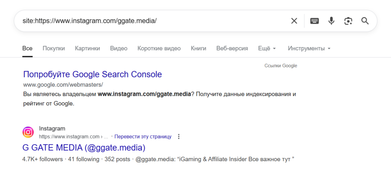 Instagram* SEO: как соцсеть становится источником поискового трафика 4 Instagram* SEO: как соцсеть становится источником поискового трафика