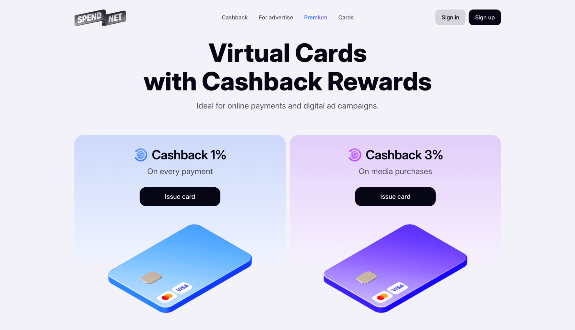 Spend.net: виртуальные карты с 3% кешбэком для арбитража и бизнеса