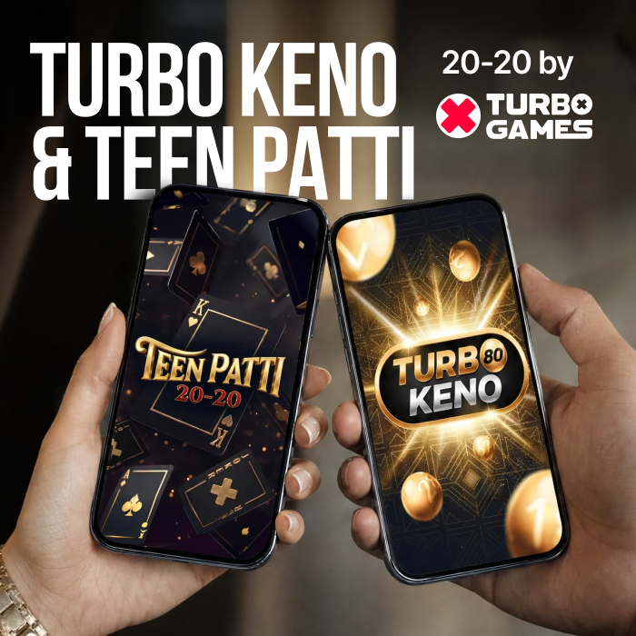 Две механики для разных рынков: Turbo Games выпускает Turbo Keno и Teen Patti 20-20
